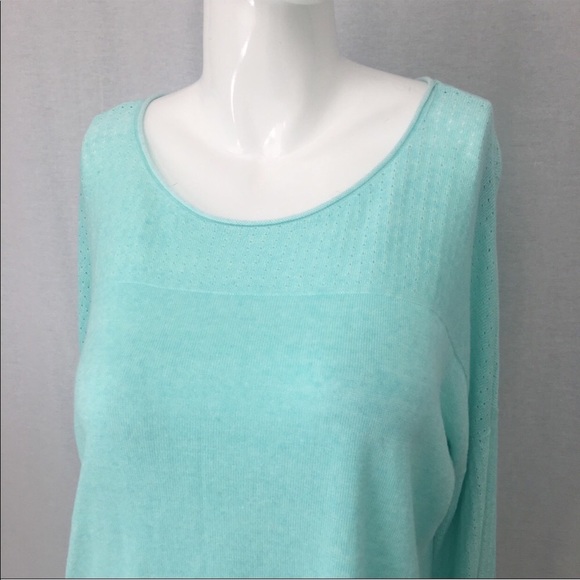 Size Large Two By Vince Teal Wide Neck Sweater - Picture 4 of 7